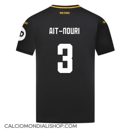 Maglie da calcio Wolves Rayan Ait-Nouri #3 Seconda Maglia 2024-25 Manica Corta